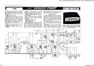 Pye 1005 schematic circuit diagram